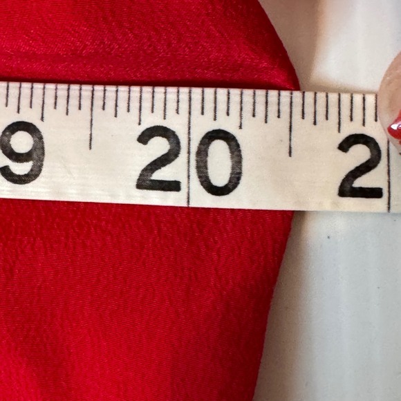 Vintage Anna & Frank Blouse Women M Red 100% Silk Short Sleeve Top Retro Elegant - Picture 7 of 9